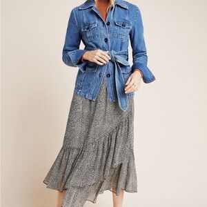 SUNCOO Black and White Patterned Skirt